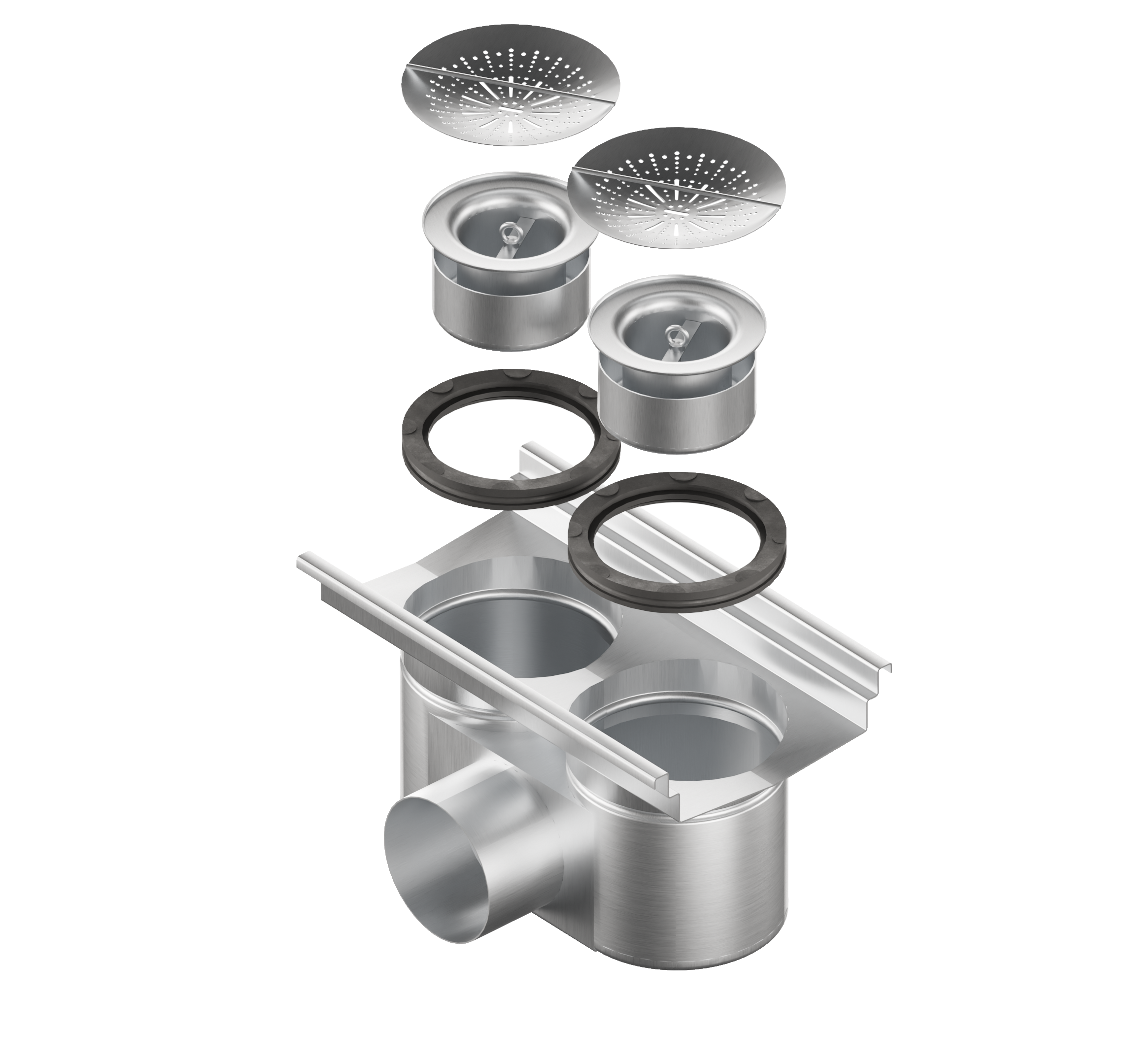 Трапоприямок горизонтальный выпуск Ду150